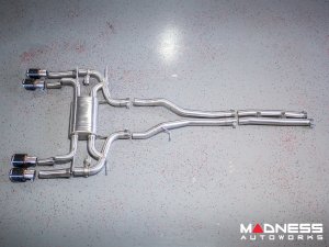 Jaguar F-TYPE Performance Exhaust System - MADNESS - 3.0L V6 - Dual Side Exit - Vacuum Valve Design - Forged Carbon Fiber Exhaust Tips Jaguar F-TYPE Performance Exhaust System - MADNESS - 3.0L V6 - Dual Side Exit - Vacuum Valve Design - Forged Carbon Fiber Exhaust Tips